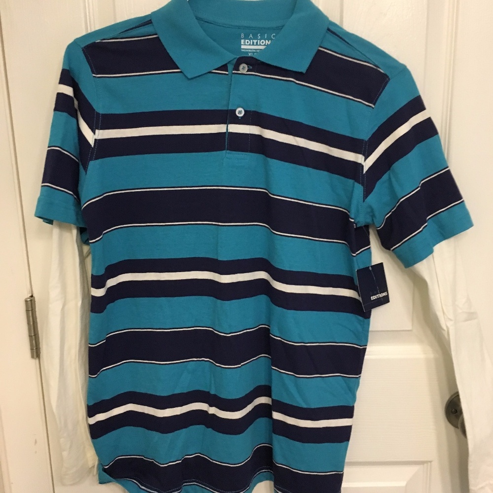Boys Long Sleeve Polo Shirt XL Long Sleeve o